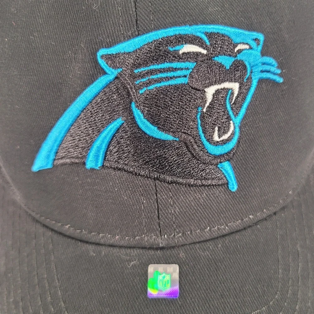 Carolina Panthers Hat Cap Mens Black Strapback NFL Football